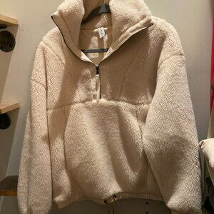 NWT Varley fuzzy quarter zip pullover XS